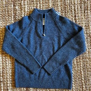 Pendleton Lambswool Quarter Zip Sweater Women’s Size Small Heather  Blue